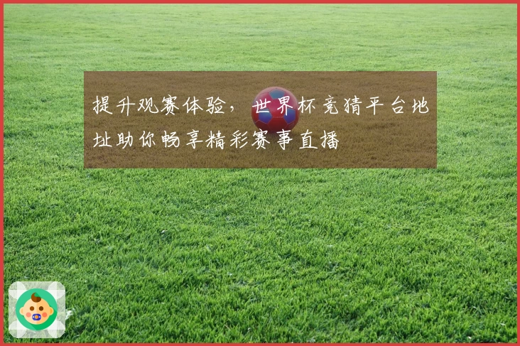提升观赛体验，世界杯竞猜平台地址助你畅享精彩赛事直播