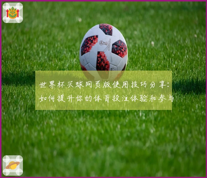 世界杯买球网页版使用技巧分享：如何提升你的体育投注体验和参与乐趣